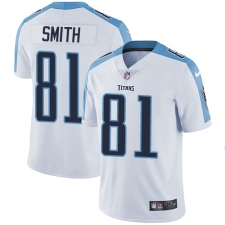 Youth Nike Tennessee Titans #81 Jonnu Smith Elite White NFL Jersey