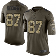 Men's Nike Tennessee Titans #87 Eric Decker Elite Green Salute to Service NFL Jersey