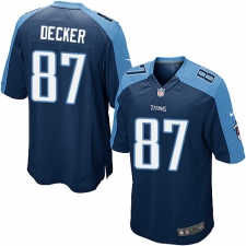 Men's Nike Tennessee Titans #87 Eric Decker Game Navy Blue Alternate NFL Jersey