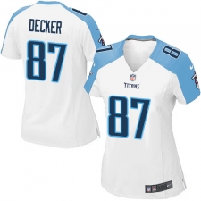 Women's Nike Tennessee Titans #87 Eric Decker Game White NFL Jersey