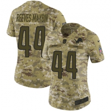 Women's Nike Detroit Lions #44 Jalen Reeves-Maybin Limited Camo 2018 Salute to Service NFL Jersey