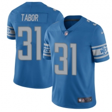 Men's Nike Detroit Lions #31 Teez Tabor Blue Team Color Vapor Untouchable Limited Player NFL Jersey