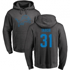 NFL Nike Detroit Lions #31 Teez Tabor Ash One Color Pullover Hoodie