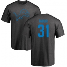 NFL Nike Detroit Lions #31 Teez Tabor Ash One Color T-Shirt