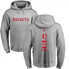 NBA Nike Houston Rockets #42 Nene Ash Backer Pullover Hoodie