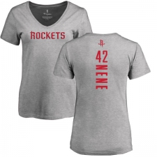 NBA Women's Nike Houston Rockets #42 Nene Ash Backer T-Shirt