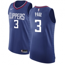 Women's Nike Los Angeles Clippers #3 Chris Paul Authentic Blue Road NBA Jersey - Icon Edition