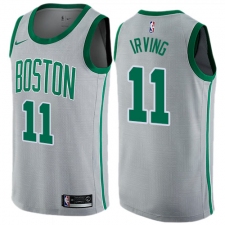 Men's Nike Boston Celtics #11 Kyrie Irving Swingman Gray NBA Jersey - City Edition