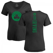 NBA Women's Nike Boston Celtics #11 Kyrie Irving Black One Color Backer Slim-Fit V-Neck T-Shirt