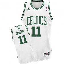 Youth Adidas Boston Celtics #11 Kyrie Irving Swingman White Home NBA Jersey