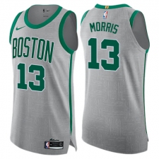 Men's Nike Boston Celtics #13 Marcus Morris Authentic Gray NBA Jersey - City Edition