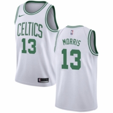 Men's Nike Boston Celtics #13 Marcus Morris Authentic White NBA Jersey - Association Edition