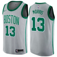 Men's Nike Boston Celtics #13 Marcus Morris Swingman Gray NBA Jersey - City Edition