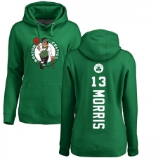 NBA Women's Nike Boston Celtics #13 Marcus Morris Kelly Green Backer Pullover Hoodie