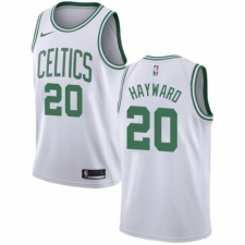 Men's Nike Boston Celtics #20 Gordon Hayward Authentic White NBA Jersey - Association Edition