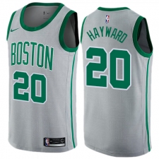 Youth Nike Boston Celtics #20 Gordon Hayward Swingman Gray NBA Jersey - City Edition