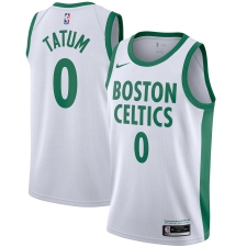 Youth Boston Celtics #0 Jayson Tatum Nike White 2020-21 Swingman Jersey