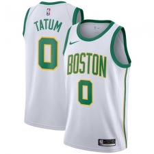 Youth Nike Boston Celtics #0 Jayson Tatum Swingman White NBA Jersey - City Edition