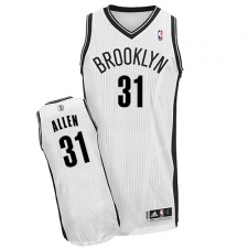 Men's Adidas Brooklyn Nets #31 Jarrett Allen Authentic White Home NBA Jersey