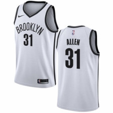 Men's Nike Brooklyn Nets #31 Jarrett Allen Authentic White NBA Jersey - Association Edition