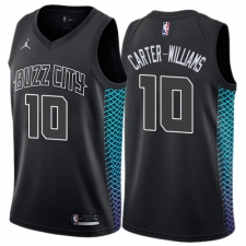 Men's Nike Jordan Charlotte Hornets #10 Michael Carter-Williams Authentic Black NBA Jersey - City Edition