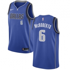Women's Nike Dallas Mavericks #6 Josh McRoberts Swingman Royal Blue Road NBA Jersey - Icon Edition