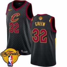 Youth Nike Cleveland Cavaliers #32 Jeff Green Authentic Black 2018 NBA Finals Bound NBA Jersey Statement Edition