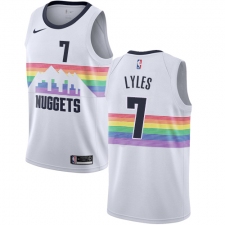 Men's Nike Denver Nuggets #7 Trey Lyles Swingman White NBA Jersey - City Edition