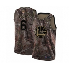 Men's Golden State Warriors #6 Nick Young Swingman Camo Realtree Collection Basketball 2019 Basketball Finals Bound Jersey