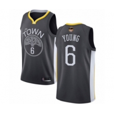 Youth Golden State Warriors #6 Nick Young Swingman Black 2019 Basketball Finals Bound Basketball Jersey - Statement Edition