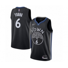 Youth Golden State Warriors #6 Nick Young Swingman Black Basketball Jersey - 2019 20 City Edition