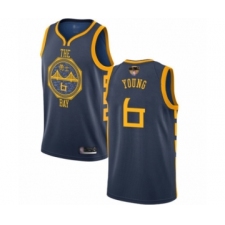 Youth Golden State Warriors #6 Nick Young Swingman Navy Blue Basketball 2019 Basketball Finals Bound Jersey - City Edition