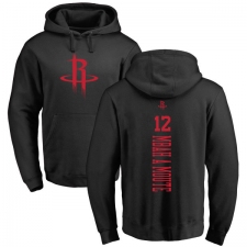 NBA Nike Houston Rockets #12 Luc Mbah a Moute Black One Color Backer Pullover Hoodie