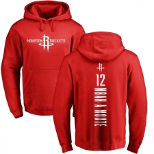 NBA Nike Houston Rockets #12 Luc Mbah a Moute Red Backer Pullover Hoodie