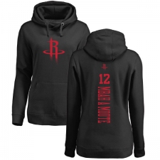 NBA Women's Nike Houston Rockets #12 Luc Mbah a Moute Black One Color Backer Pullover Hoodie