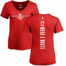 NBA Women's Nike Houston Rockets #12 Luc Mbah a Moute Red Backer T-Shirt