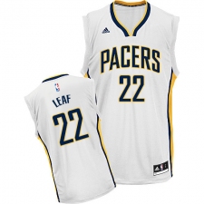Men's Adidas Indiana Pacers #22 T. J. Leaf Swingman White Home NBA Jersey