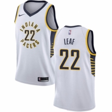 Men's Nike Indiana Pacers #22 T. J. Leaf Swingman White NBA Jersey - Association Edition