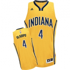 Men's Adidas Indiana Pacers #4 Victor Oladipo Swingman Gold Alternate NBA Jersey