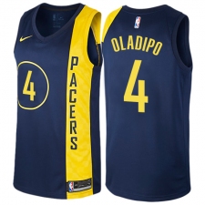 Men's Nike Indiana Pacers #4 Victor Oladipo Swingman Navy Blue NBA Jersey - City Edition