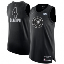 Men's Nike Jordan Indiana Pacers #4 Victor Oladipo Authentic Black 2018 All-Star Game NBA Jersey