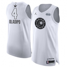 Men's Nike Jordan Indiana Pacers #4 Victor Oladipo Authentic White 2018 All-Star Game NBA Jersey