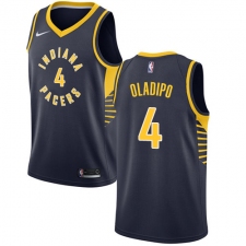 Women's Nike Indiana Pacers #4 Victor Oladipo Authentic Navy Blue Road NBA Jersey - Icon Edition
