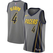 Youth Nike Indiana Pacers #4 Victor Oladipo Swingman Gray NBA Jersey - City Edition