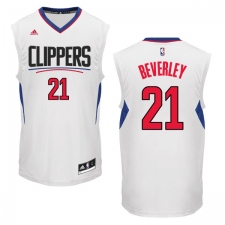 Men's Adidas Los Angeles Clippers #21 Patrick Beverley Authentic White Home NBA Jersey