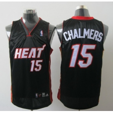Heat #15 Mario Chalmers Black Stitched NBA Jersey