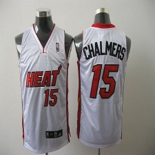 Heat #15 Mario Chalmers White Stitched NBA Jerse