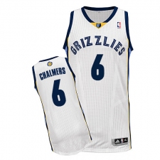 Men's Adidas Memphis Grizzlies #6 Mario Chalmers Authentic White Home NBA Jersey