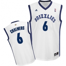 Men's Adidas Memphis Grizzlies #6 Mario Chalmers Swingman White Home NBA Jersey