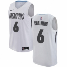 Men's Nike Memphis Grizzlies #6 Mario Chalmers Authentic White NBA Jersey - City Edition